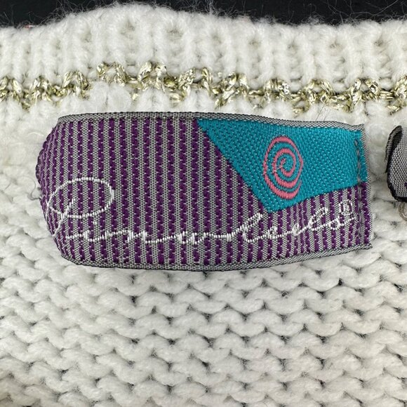 Vintage Ugly Christmas Sweater Knit 1980s Korea Tree Fireplace Kitschy Small - Picture 4 of 10